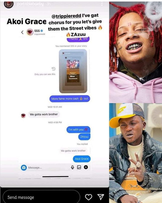 American Rapper Trippie Redd Texts Portable For featuring