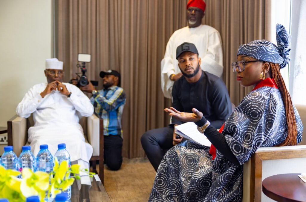 Atiku meets BBNaija Cross, Lamba and others in Lagos (Photos)