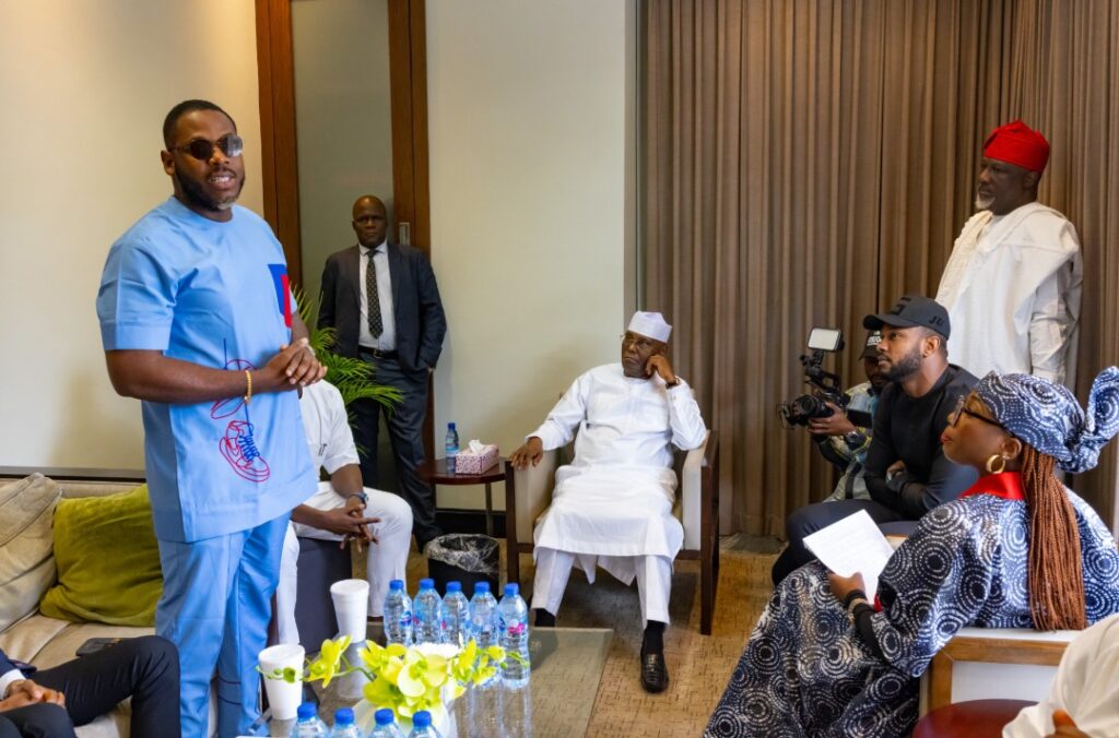 Atiku meets BBNaija Cross, Lamba and others in Lagos (Photos)