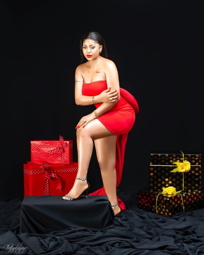 Regina Daniels decks in gorgeous outfit on Christmas Day (Photos)
