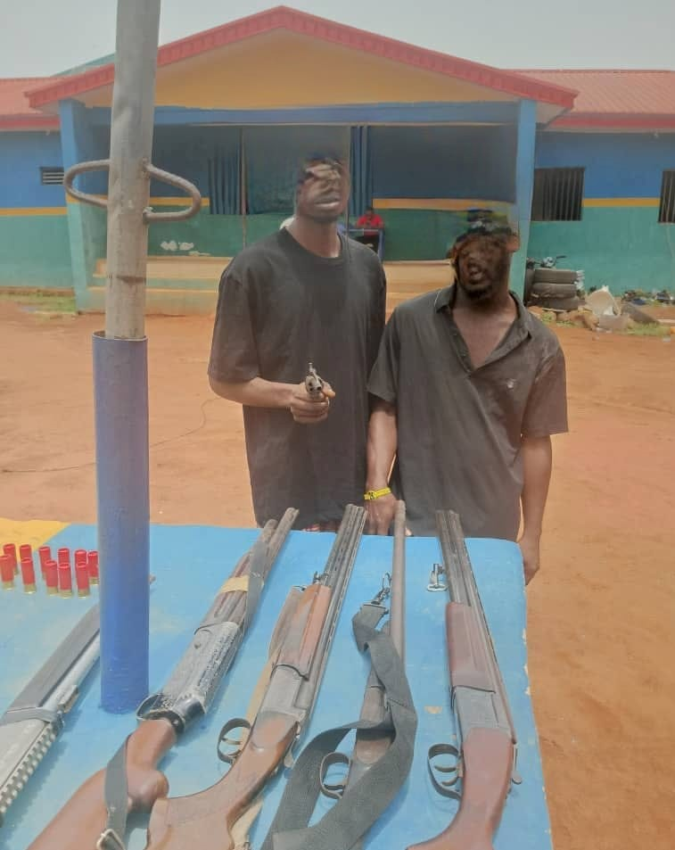 BREAKING: Police arrest two suspected cultists, get well arms and stolen Vehicles in Delta