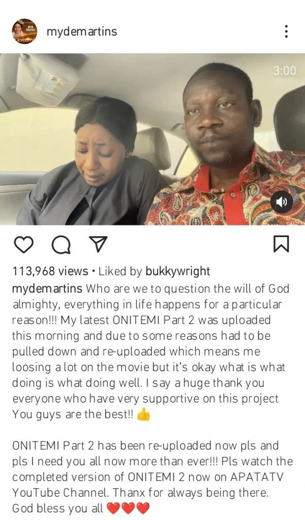 “Your efforts wouldn’t be wasted” Afeez Owo consoles wife as she breaks down in tears