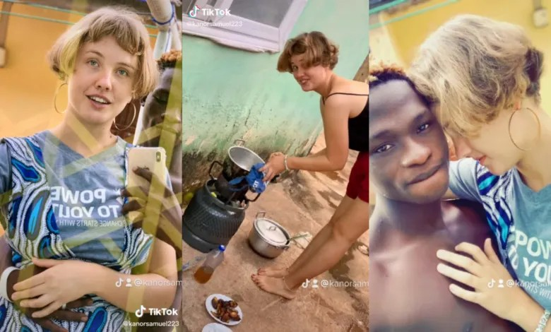 “She loves me unconditionally “ – 23 years old nigerian boy says as his white lover cooks for him (Video)