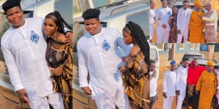 “They Are Too Young” – Mixed Reactions as young boy pays his girlfriend’s bride price (Video)