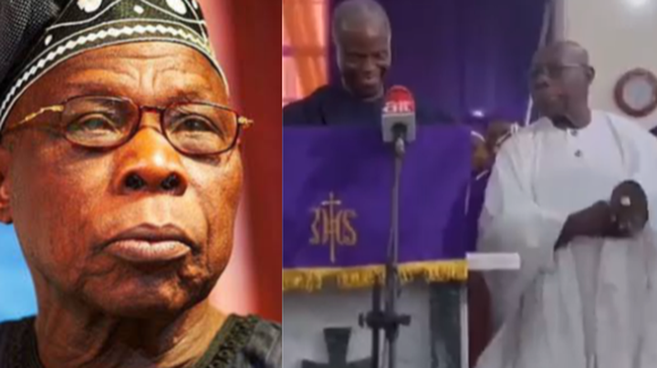 Video: Reactions Trail As Obasanjo Was Invited To Podium To Speak But Referred to as Osinbajo To Speak Instead
