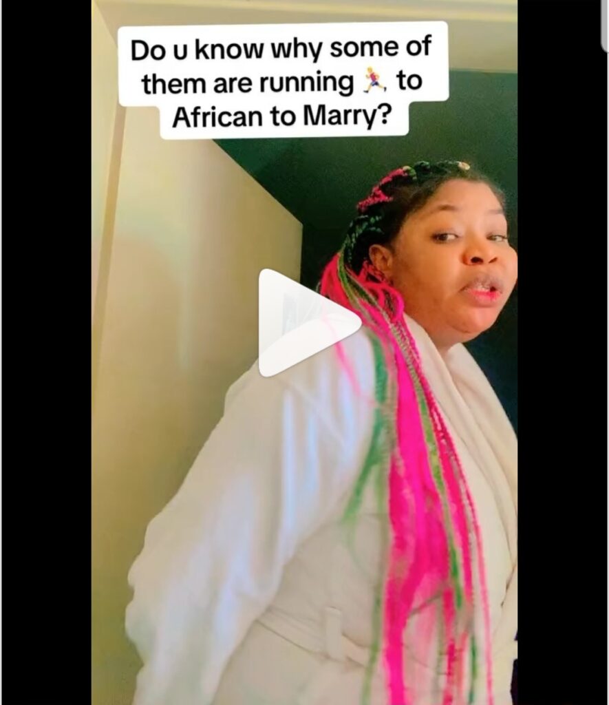 Nigerian lady alleges that African men are coming back home to marry because European governments won’t allow them treat women as slaves (video)