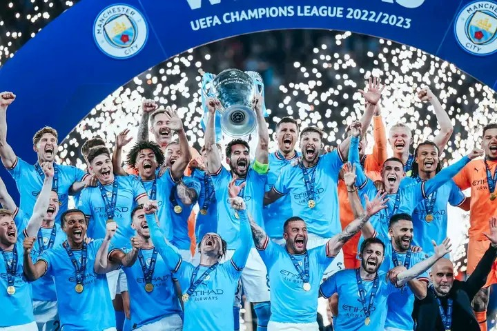 Manchester City Win First Champions League Title, Fans Jubilate