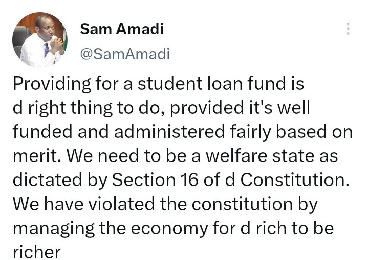 Student Loan: We Have Violated Constitution By Managing Economy For Rich To Be Richer - Sam Amadi