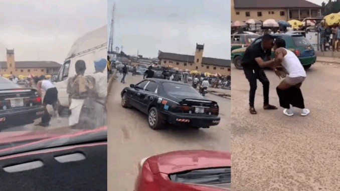 Suspected Yahoo Boy Runs Mad In Traffic, Goes Naked and Barks Like A dog