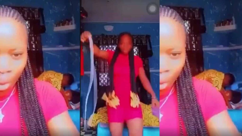 Nigerian Tiktoker Accidentally Shares a Video of her Roommate and Boyfriend Having Rounds Of Enjoyment (Watch)