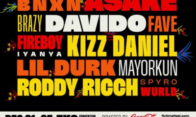 Flytime Festival in December will feature Asake, Davido and Kizz Daniel and others as the headline acts