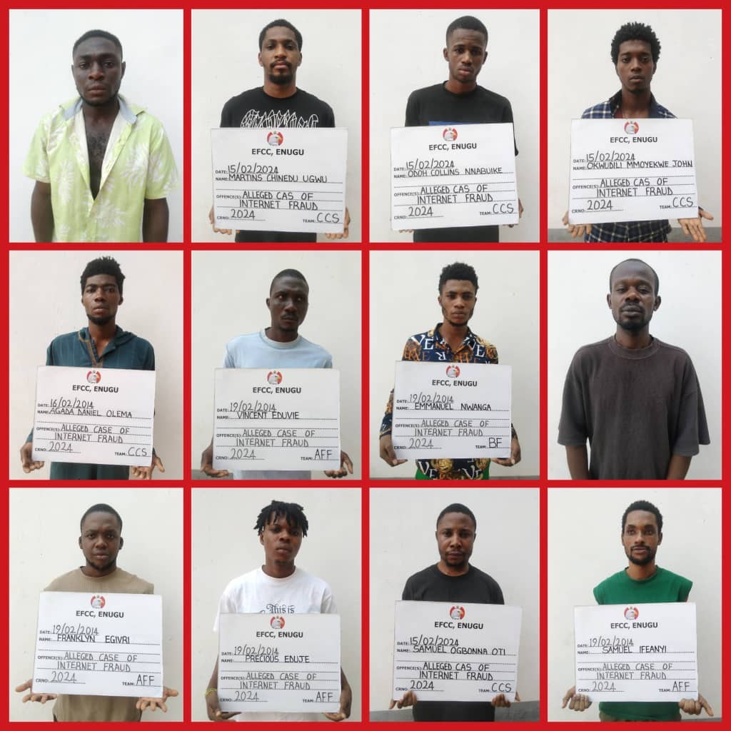 31 Suspects Jailed for Internet Fraud in Enugu, Awka