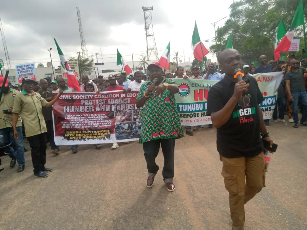 Edo NLC Joins Nationwide Protest as Security Operatives Take Control of Public Institutions