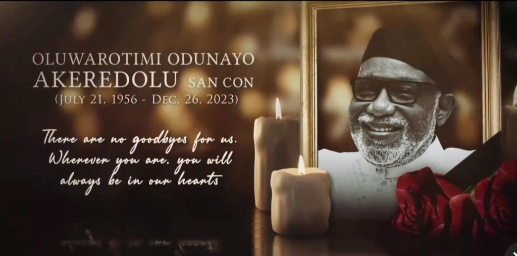 Burial Arrangements Commence for Former Governor Akeredolu