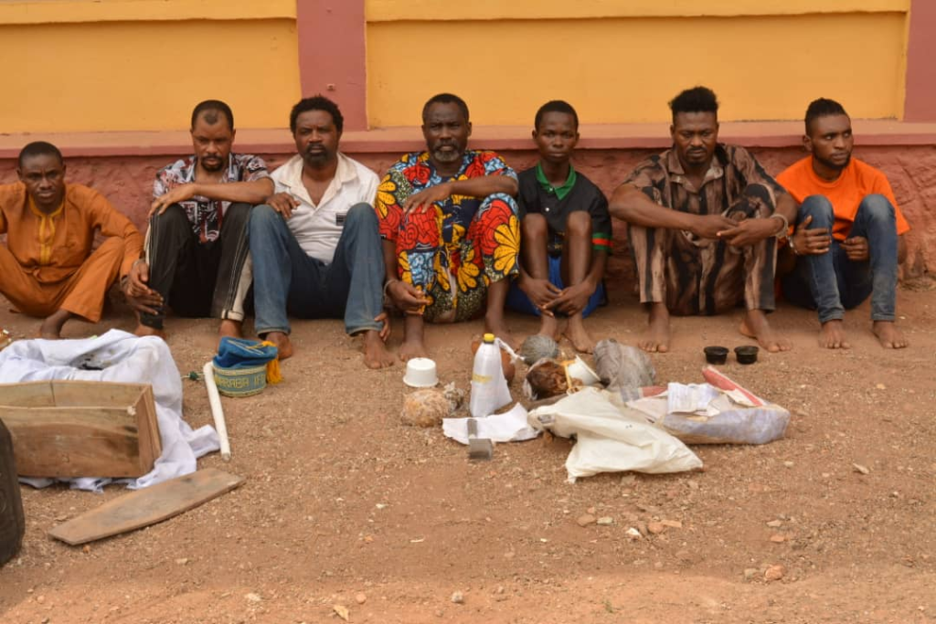 Ogun Police Command Apprehends Seven Suspected Ritualists with Human Parts