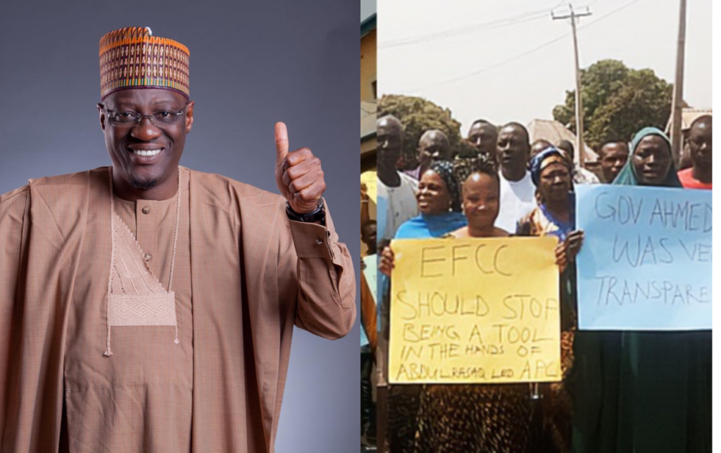 Supporters of Former Kwara Governor Ahmed Storm EFCC Office Over His Detention